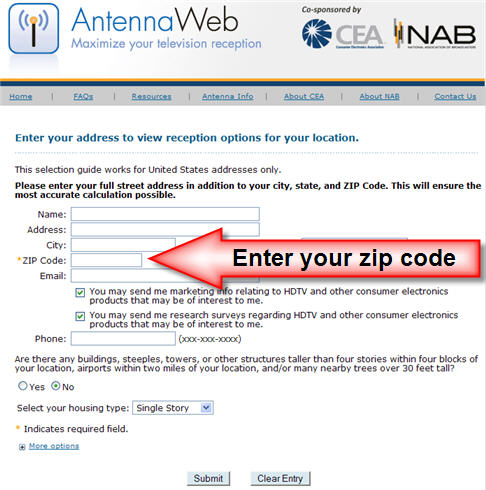 AntennaWeb Screenshot